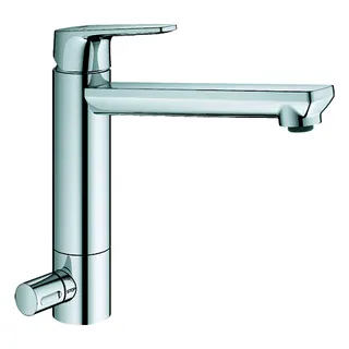 GROHE EH-Spültischbatterie BauEdge 31696 mittelhoher Auslauf Absperrventil chrom – Bild 2