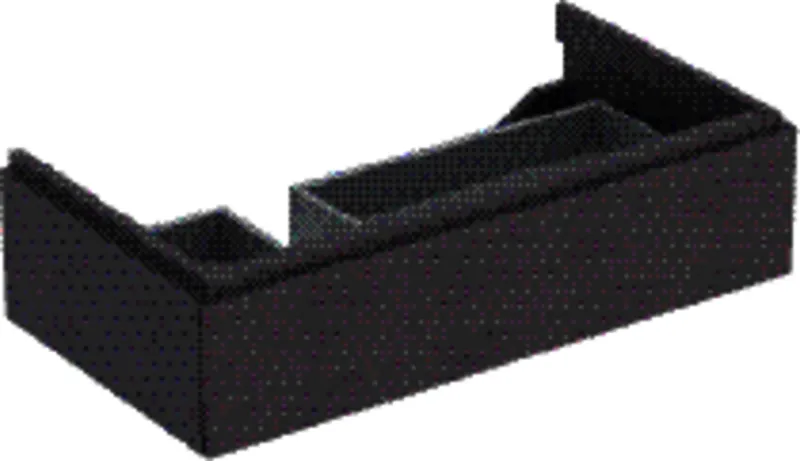 Geberit Xeno2 Unterschrank f. Waschtisch m. Ablg. rechts m .1 Schubl., 88x22x46,2cm, sculturagrau