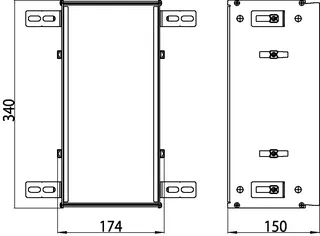 Emco Einbaurahmen asis 150 00021 für Module m. 344 mm Höhe – Bild 2