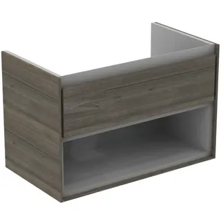 Ideal Standard MWT-Unterschrank Connect Air,1 Ausz., 800x440x517mm, Eiche gr.Dek.u.Weiß matt