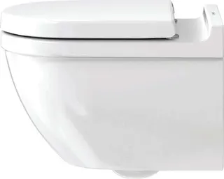 Duravit Wand-WC Starck 3 540 mm Tiefspüler, rimless, Durafix, weiß WG – Bild 5