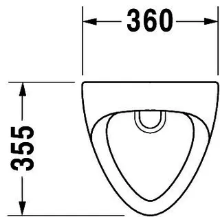 Duravit Design Classics Urinal Bill, Zul.v.h. absaugend, o.Deckel, o.Fliege, weiß – Bild 3
