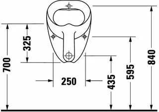 Duravit Design Classics Urinal Bill, Zul.v.h. absaugend, o.Deckel, o.Fliege, weiß – Bild 5