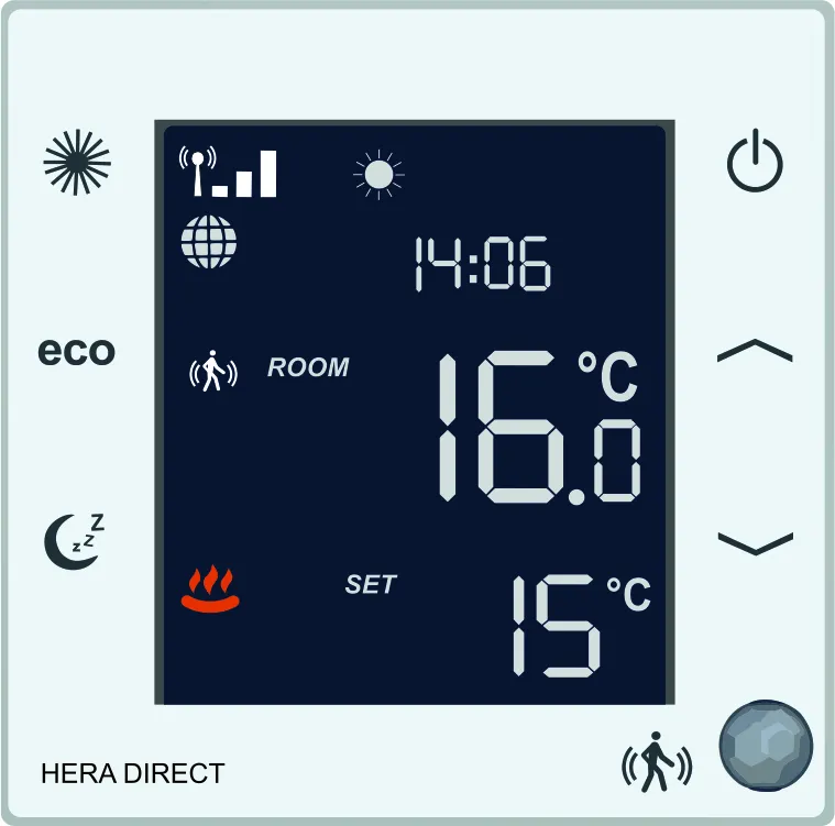 blossom-ic Hera Direct Raumthermostat für FBH-Stellantriebe NC und NO