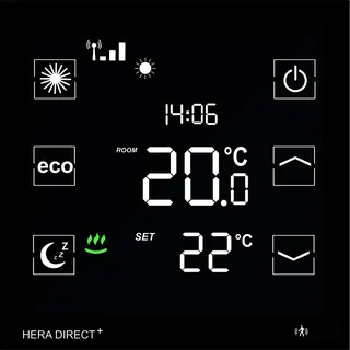 blossom-ic Hera Direct+ Raumthermostat 230 V, schwarz