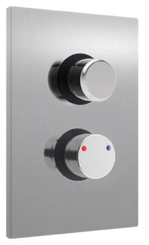 CONTI+ CONGENIAL FIT Dusche UP W-hyd. FM eckig Thermost. Edelst. DN15