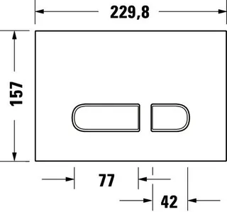 Duravit DuraSys A1 Betät.-Pl.mech. f. WC Dual Flush,Aufgesetzt,Weiß – Bild 3