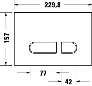 Duravit DuraSys A1 Betät.-Pl.mech. f. WC Dual Flush,Aufgesetzt,Weiß – Bild 4