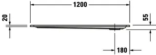 Duravit Starck Slimline Duschwanne R.Ek 1200x900x55 mm Wß S.acr. Antislip – Bild 3