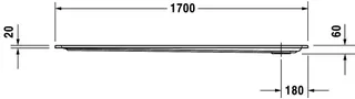 Duravit Starck Slimline Duschwanne, Rechteckig, 1700x900x60 mm, Weiß, Sanitä – Bild 4