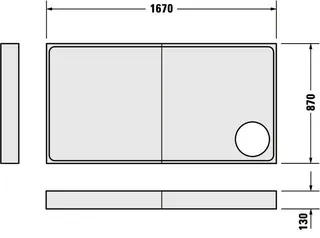 Duravit Starck Slimline Duschwanne, Rechteckig, 1700x900x60 mm, Weiß, Sanitä – Bild 5