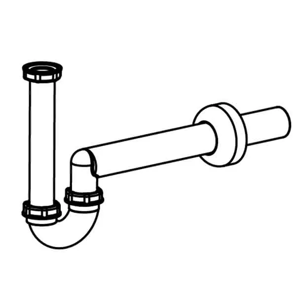 Laufen Siphon DN40 Kunststoff f. Wand Bidet weiß