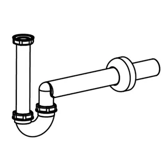 LF Siphon DN40 Kunststoff f. Wand Bidet weiß