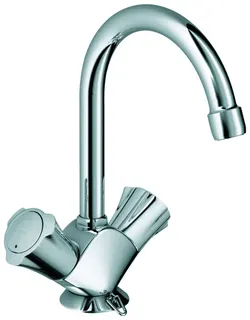 GROHE Waschtisch-Einlochbatterie Costa 21337_1 Schwenkauslauf versenkbare Kette chrom – Bild 2