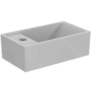 Ideal Standard Handwaschbecken i.life S 1 Hahnloch ohne Überlauf, Ablg.links, 370x210x120mm, Weiß – Bild 4