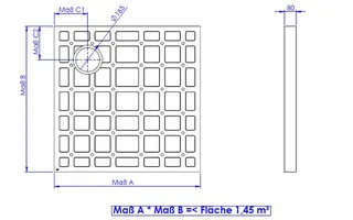 SD U-BauEL für Plan Plus QuadroU bis 110 mm Sonderanfertigung bis 1,45 qm