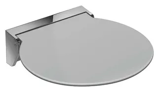 HEWI Klappsitz R 380, B:380,T:407, Konsole chrom, Sitzf. farbig anthrazitgr – Bild 2