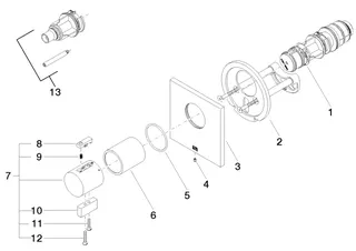Dornbracht xTOOL UP-Therm. o.Mengenregulier. SERIENSPEZIFISCH 36503985 3/4" Chrom – Bild 4