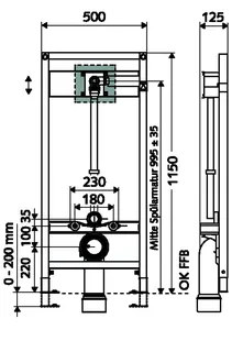 SCHELL WC-Modul MONTUS mit COMPACT II für wandhängende WC – Bild 3