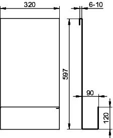 Keuco Duschablage 24951, einhängbar, 320x600x90 mm, schwarzgrau – Bild 2