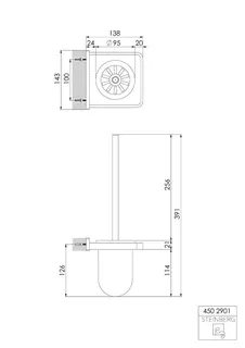 Steinberg Bürstengarnitur mit Glas 450 2901, chrom – Bild 2