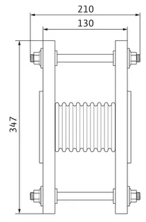 Wilo Mechanisches Zubehör, Rohrmontage Edelstahlkompensator DN 100, PN 16 – Bild 2