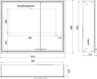 Emco Lichtspiegelschrank prestige2 07103 Unterputz, Tür breit links 815 mm alu. – Bild 3
