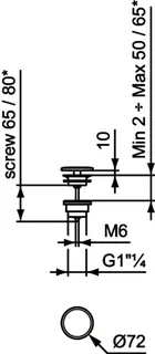Ideal Standard Schaftventil, nicht verschliessbar, Schiefergrau – Bild 4