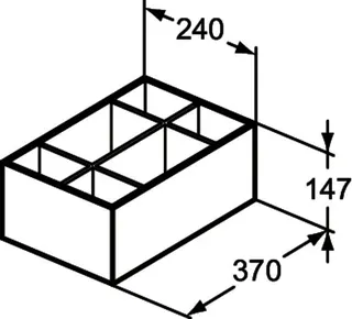 Ideal Standard Aufbewahrungsbox Conca, groß, Anthrazit – Bild 3