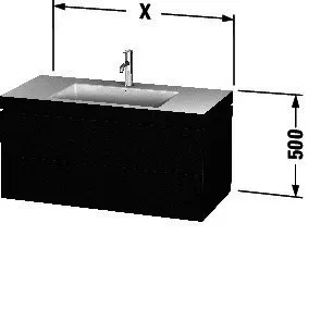 Duravit WTU L-Cube mit Vero Air 500x800x480mm o.HL, 2 SchKa, Weiß Matt – Bild 2