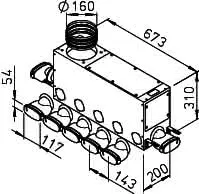 Helios FRS-MVK 5+2-51/160 Multi-Verteilerk., 7xoval 51, 2 x DN 160 – Bild 2