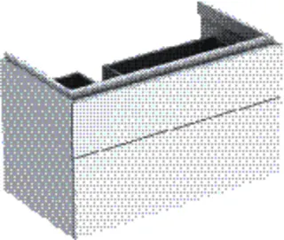 GE Xeno2 Unterschrank f. WT m. Ablg. re m. 2 Schubl., 88x53x46,2cm, weiß