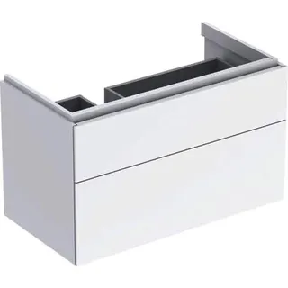 Geberit Xeno2 Unterschrank f. Waschtisch m. Ablg. rechts m. 2 Schubl., 88x53x46,2cm, weiß – Bild 2