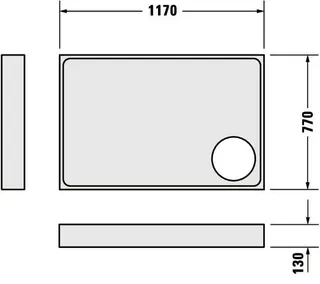 Duravit Starck Slimline Duschwanne, Rechteckig, 1200x800x55 mm, Weiß, Sanitä – Bild 5