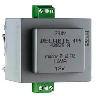 KD Trafo 230/12V lose, für Befestigung auf DIN-Hutschiene