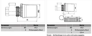 Resideo Thermostatregler Thera-6 weiß, 1-28 Grad C, DA-Anschluss – Bild 4