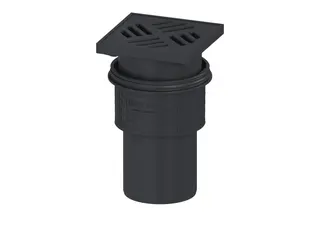 KESSEL-Kellerablauf Practicus DN 100, senkr., Schlitzrost schwarz