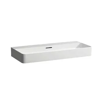 Laufen Waschtisch VAL 420x950x155 ohne Hahnloch mit Überlauf weiß matt