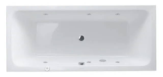 Duravit DCode Whirlw. 1800x800mm Einb.,Acryl Abl.mittig, 2 Rückens.,Jet -Proj.,Weiß