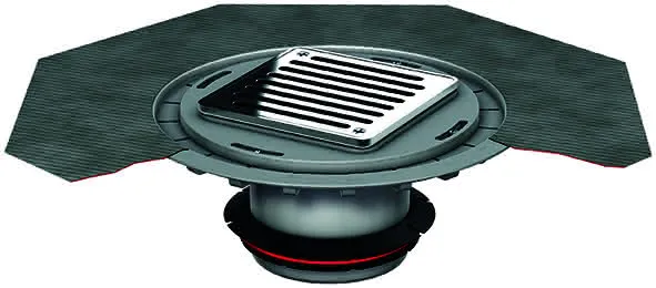 ACO Aufsatzstück AV-Selecta 148x148/K3 Kst./rutschh./Schlitzrost V2A verriegel.