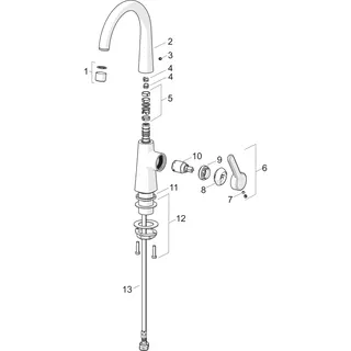 EHM Waschtisch-Batt. HANSADESIGNO Style 5103 Zugst.Ablgarn. Ausld. 167 mm DN15 chr – Bild 5