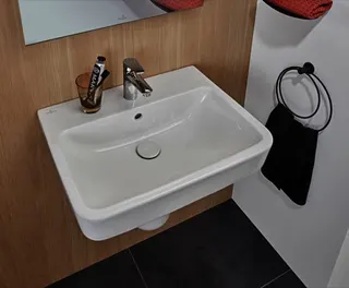 Villeroy & Boch Waschbecken O.novo 600x460mm Eckig 1HL. mit Überlauf Weiß Alpin CeramicPlus – Bild 5