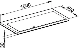 Keuco Mineralguss-Waschtisch Royal Reflex 34071, ohne Lochbohrung, weiß – Bild 2