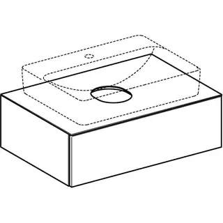 Geberit VariForm US für AS-Waschtisch, m. 1 Schublade 75x23,5x51cm, Nußbaum hickory – Bild 3