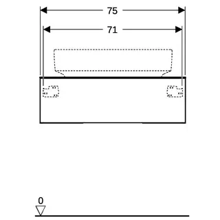 Geberit VariForm US für AS-Waschtisch, m. 1 Schublade 75x23,5x51cm, Nußbaum hickory – Bild 5