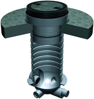 ACO Probenahmeschacht 450 DN 100 Gefällesprung 153 mm/Kl. D m. Lastvtpl.