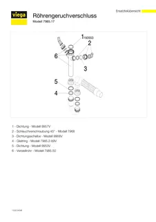 Viega Röhrengeruchverschluss 7985.17 in G1 1/2 x DN40/50 Kunststoff weiss – Bild 4