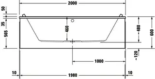 Duravit Starck Whirlwanne 2000x1000mm, Einbau Rückenschr. 2 L/R, Combi P, Weiß – Bild 4