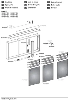 Keuco Spiegelschrank Royal L1 13606, silber-eloxiert, 1300x742x150 mm – Bild 3