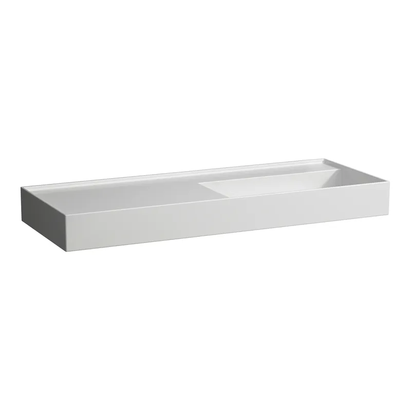 Waschtisch K-LAUFEN 460x1200x150 o. Hlo. Ül versteckter Abl. . Ablg. links we
